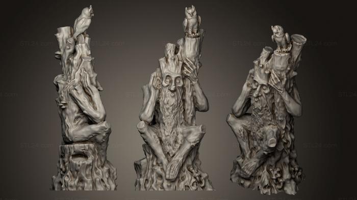 Figurines heroes, monsters and demons (forest spirit, STKM_0456) 3D models for cnc